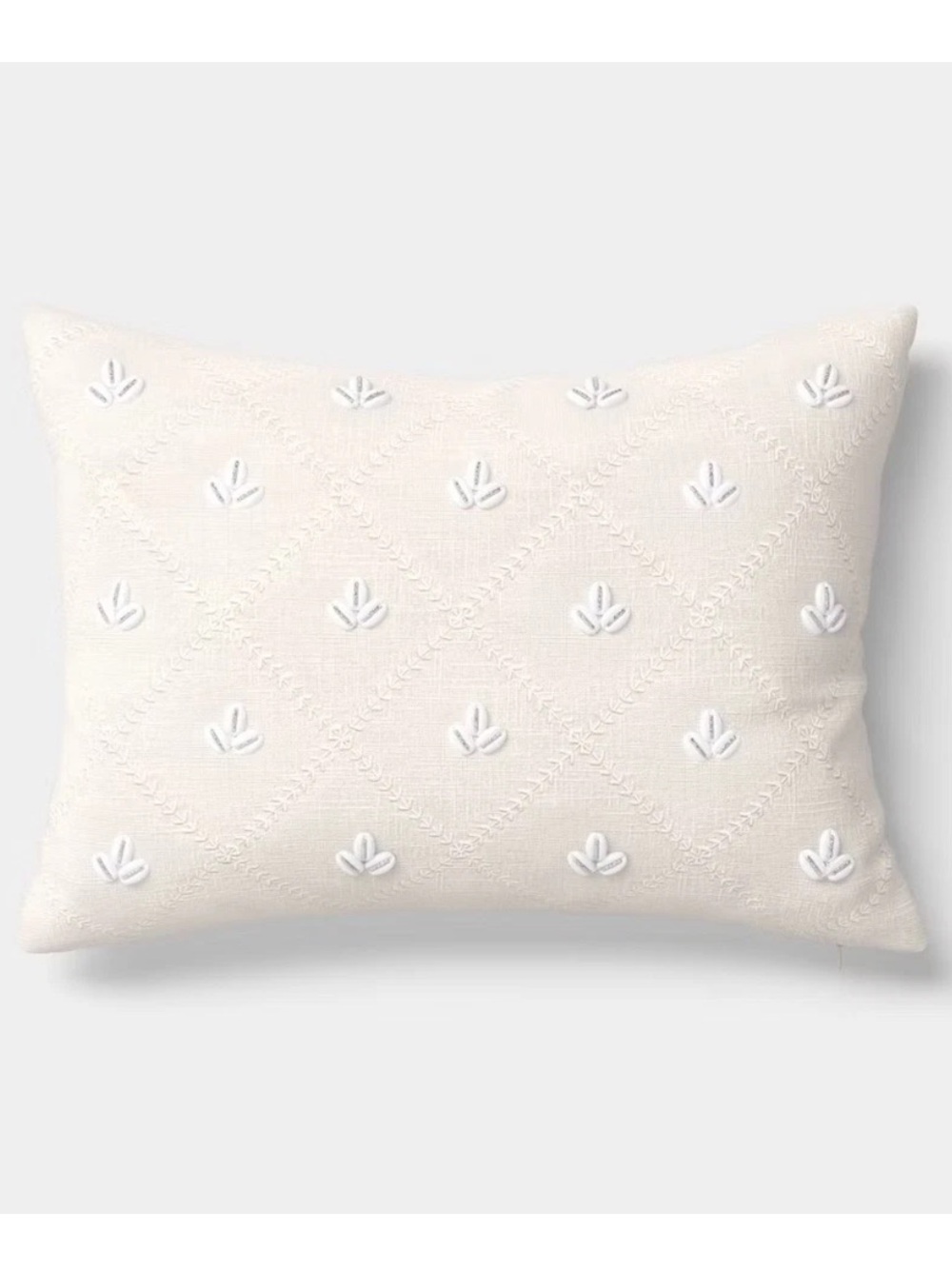 Embellished Shell Off-White Lumbar Pillow - Threshold Studio McGee